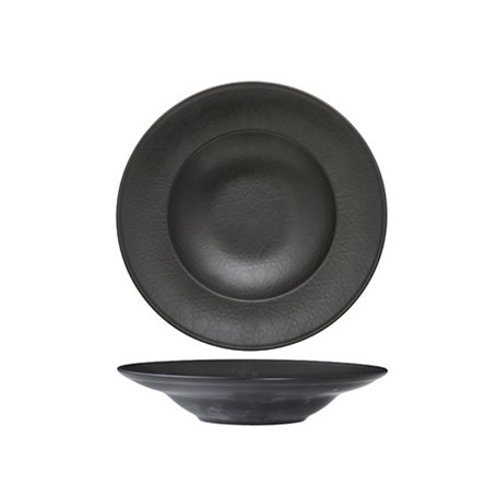 Piatto pasta collezione Black Matt New Bone China Digital Print Gural Porselen, MOR.139636, Ø 26 cm (int. Ø 16, 5 cm)