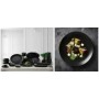 Piatto pasta collezione Black Matt New Bone China Digital Print Gural Porselen, MOR.139636, Ø 26 cm (int. Ø 16, 5 cm)