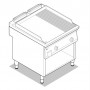 Fry top a gas piastra in acciaio sabbiato 1/3 rigata su vano aperto serie Tecno90 mod. FTR8FG9 Tecnoinox, 16 kW, 80x90x90 cm
