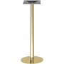 Base in acciaio inox ottonato per tavoli alti e per interni mod.1833-GH2 Rossanese, Ø 40 cm h 110 cm, piedini regolabili