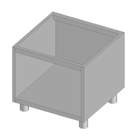 Base neutra a giorno in acciaio inox modello M-80 per friggitrici pasticceria Lotus, 80x58,5x60h cm