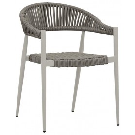 Sedia per esterno mod.1636-E71 Rossanese, struttura in alluminio verniciato, rivestimento in polietilene, 2 colori, impilabile