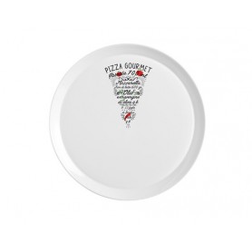 Piatto pizza collezione Gourmet Fetta Bormioli Rocco, MOR. 138388 Morini, diametro 33,5 cm, in vetro decorato