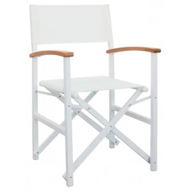 Sedia per esterno mod.051-MC1415 Rossanese, struttura in alluminio verniciato, rivestimento in texilene, pieghevole