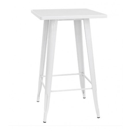 Tavolo alto per interno mod.1266-CT60 Rossanese, struttura in metallo verniciato effetto 60x60x105h cm, 2 colori