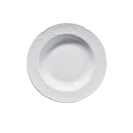 Piatto fondo collezione Flora bianco Gural Porselen, MOR.94372, Ø 22 cm