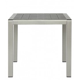 Tavolo per esterno Rossanese, struttura in alluminio satinato, piano in materiale composito, disponibile in 2 misure