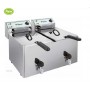 Friggitrice elettrica da banco mod. FR1010RN Fimar, 2 vasche 10 litri con rubinetti di sicurezza, 50÷180°C, 57x52x36 h cm