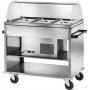 Carrello refrigerato in acciaio inox AISI 304 mod. CAR2780 Forcar, +2°+10°C, cap. 3 bacinelle GN 1/1 h 15 cm, 124x72x94h cm