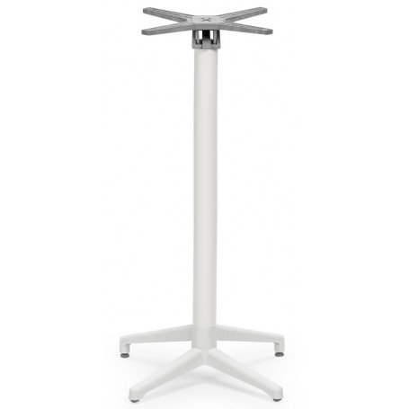 Base alta tavolo per esterno mod.186-HF4, polipropilene in fibra di vetro, colonna in allumino, pieghevole, h 109 cm, 3 colori
