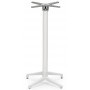 Base alta tavolo per esterno mod.186-HF4, polipropilene in fibra di vetro, colonna in allumino, pieghevole, h 109 cm, 3 colori