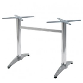 Base doppia per esterno Rossanese mod.140-F, struttura in alluminio, piedini regolabili, h 70 cm