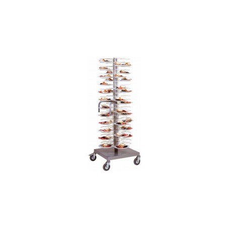 Carrello portapiatti mod. CA 1439 Forcar, cap. 96 piatti 18/23 cm, griglie verniciate bianche, 60x60x175h cm