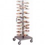 Carrello portapiatti mod. CA 1439 Forcar, cap. 96 piatti 18/23 cm, griglie verniciate bianche, 60x60x175h cm