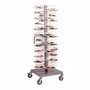Carrello portapiatti mod. CA 1440G Forcar, cap. 96 piatti 25/31 cm, griglie verniciate bianche, 70x70x175h cm