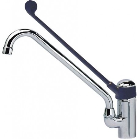 Miscelatore professionale monoforo monocomando, leva lunga, cartuccia a dischi in ceramica, canna erogazione Ø20x300 mm