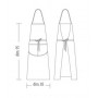 Confezione 2 pezzi grembiule cucina Dayton unisex, con pettorina, colore bianco