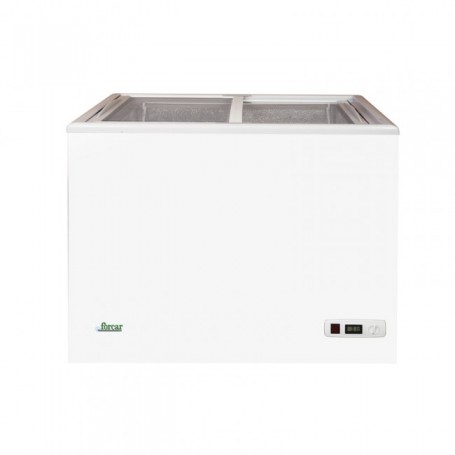 Congelatore a pozzetto statico scorrevoli in vetro mod.G-SD200S Forcar serie Eco Line, cap. 197 l, -18°C, 96x52x81h cm