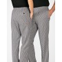 Pantaloni unisex da chef Capri, elastico in vita e chiusura a coulisse, tasche laterali e posteriore, fantasia pied de poule