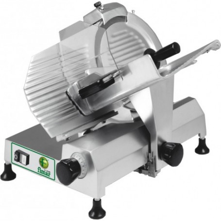 Affettatrice a gravità con corsa lunga HL300 Fimar con affilatoio, lama inox diametro 300 mm, potenza 0,37 kW, Monofase/Trifase