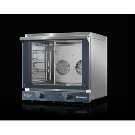 Forno elettrico ventilato a convenzione mod.Nerone GN 4 Tecnodom, cap.4 teglie GN 1/1, porta a ribalta, 68,5x68x58h CM, 3,15kW