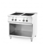 Cucina induzione 4 fuochi mod. 237687 Hendi Food, struttura in acciaio inox, vano aperto, 17 kW, trifase