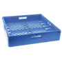 Cesto azzurro maglie larghe per lavastoviglie, per oggetti vari, 50x50x10h cm