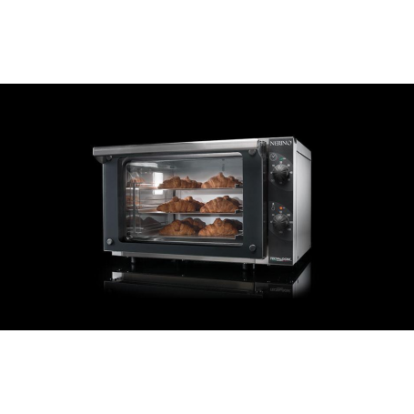 Forno elettrico meccanico a convenzione mod.Nerino Tecnodom, cap.3 teglie GN 2/3, porta a ribalta, 60x53x40h CM, 2,5kW