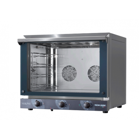 Forno ele meccanico a convenzione+grill mod.Nerone GNgrill4 Tecnodom, cap.4 teglie GN 1/1, porta a ribalta,68,5x68x58h CM,3,15kW