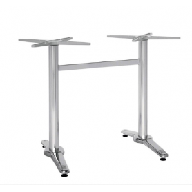 Base doppia per esterno mod.919-MTB014 Rossanese, in alluminio, acciaio e ghisa, piedini regolabili