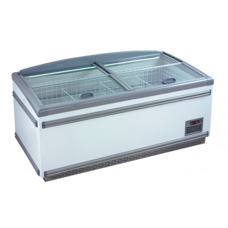 Isola supermarket statica scorrevoli in vetro mod.IGLOO 18 Klimitalia, cap. 630 l, -21°/-18°C, 185x85x79,5h cm