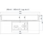 Vasca in acciaio inox refrigerata da incasso con motore a bordo, mod.VRI411F, -5°+5°C, cap. 4 bacinelle GN 1/1, 144x68x55h CM