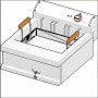 Friggitrice elettrica pasticceria da banco mod. FPE-20 Lotus,1 vasca 17 litri, 60x70x25h cm, 6,6 kW, Trifase