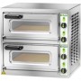 Forno elettrico pizzeria MICROV2C Fimar 2 camere h11 cm, piano cottura refrattario, doppia porta con vetro, Monofase/Trifase