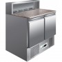 Saladette refrigerata statica 2 porte mod. G-PS900 Forcar, piano di lavoro in granito, +2°+8°C, cap. 5 x GN 1/6 (288 litri)
