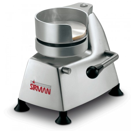Hamburgatrice manuale mod. SA100 Sirman diametro 100 mm struttura in alluminio anodizzato e stampo in acciaio inox